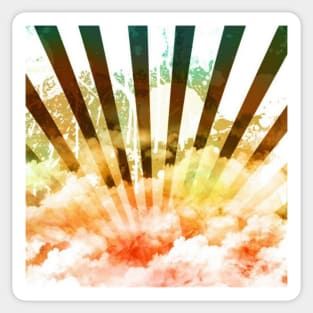 Rainbow rising sun Sticker